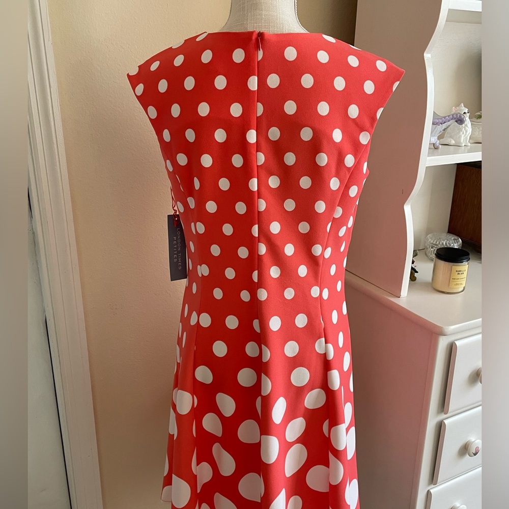 London Times Polka Dot Dress - Picture 2 of 5
